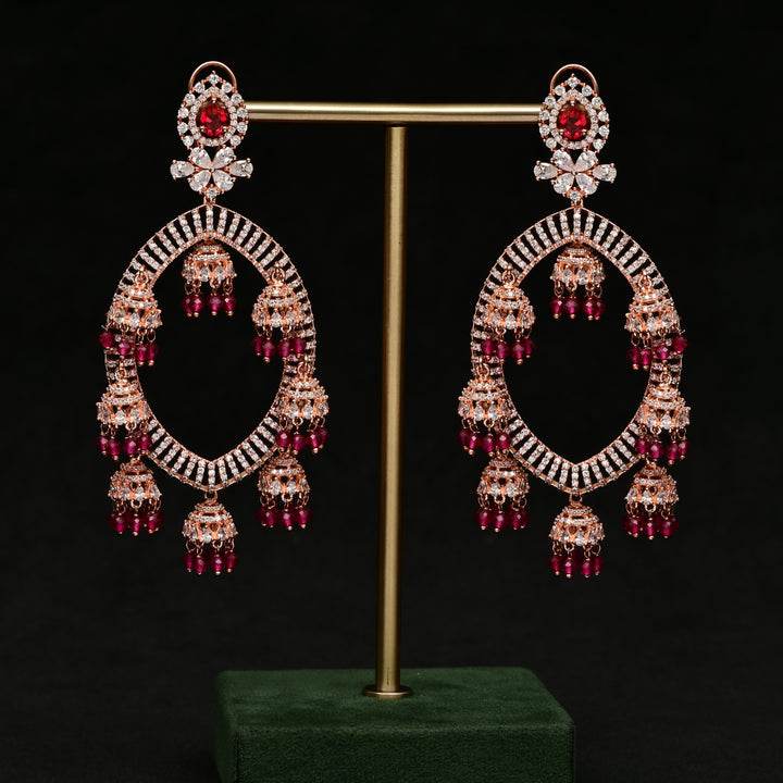 CZ Rose Gold Earrings