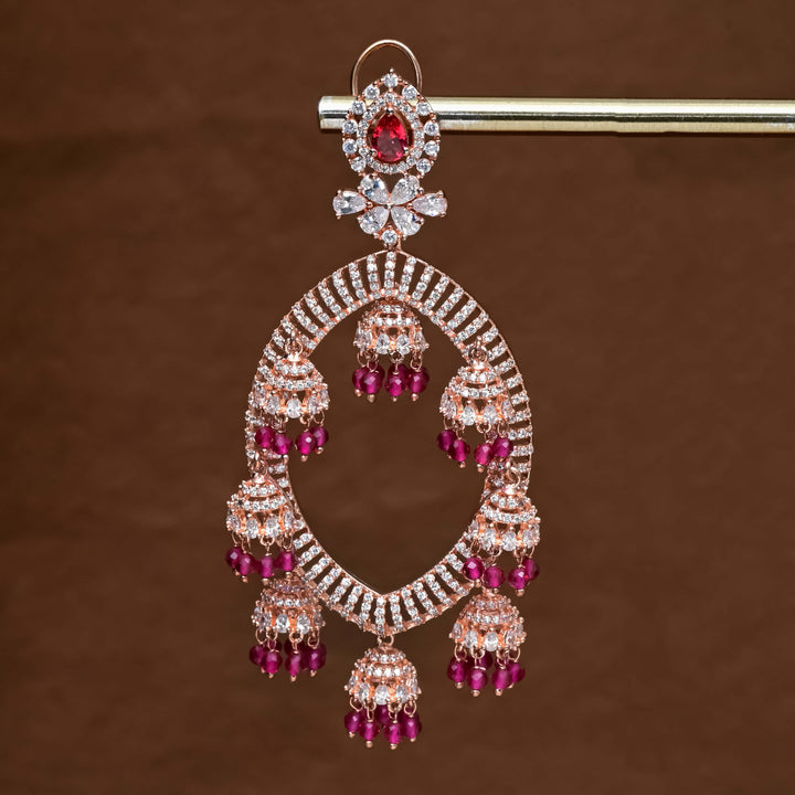 CZ Rose Gold Earrings
