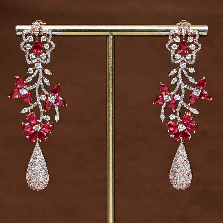 CZ Rose Gold Earring