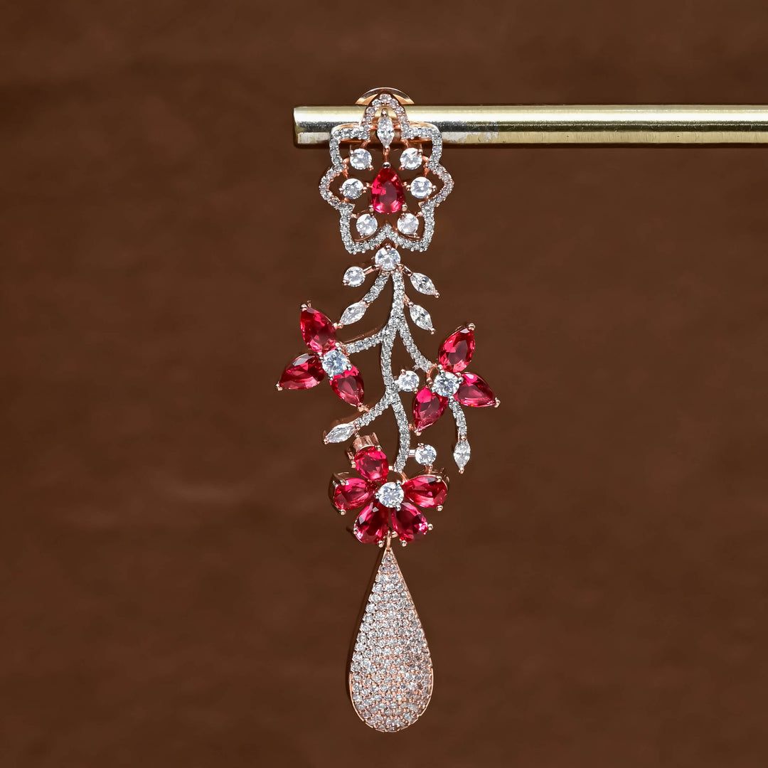 CZ Rose Gold Earring