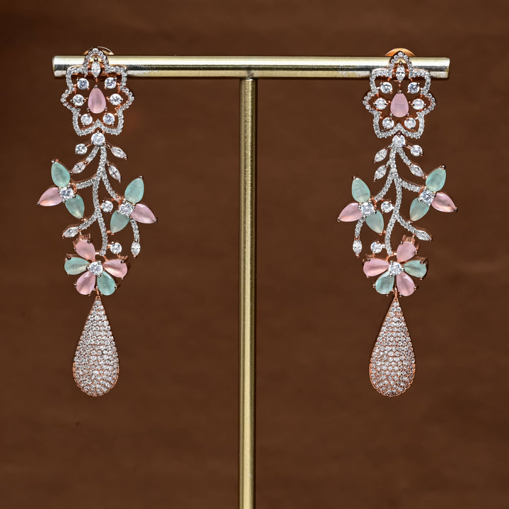 CZ Rose Gold Earring