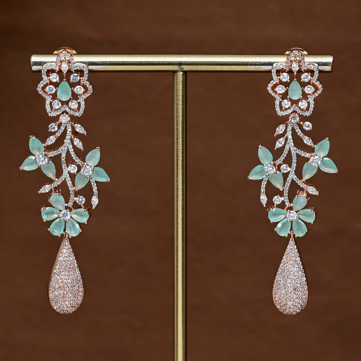 CZ Rose Gold Earrings