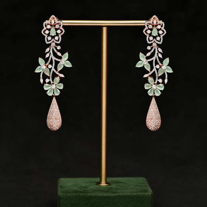 CZ Rose Gold Earrings