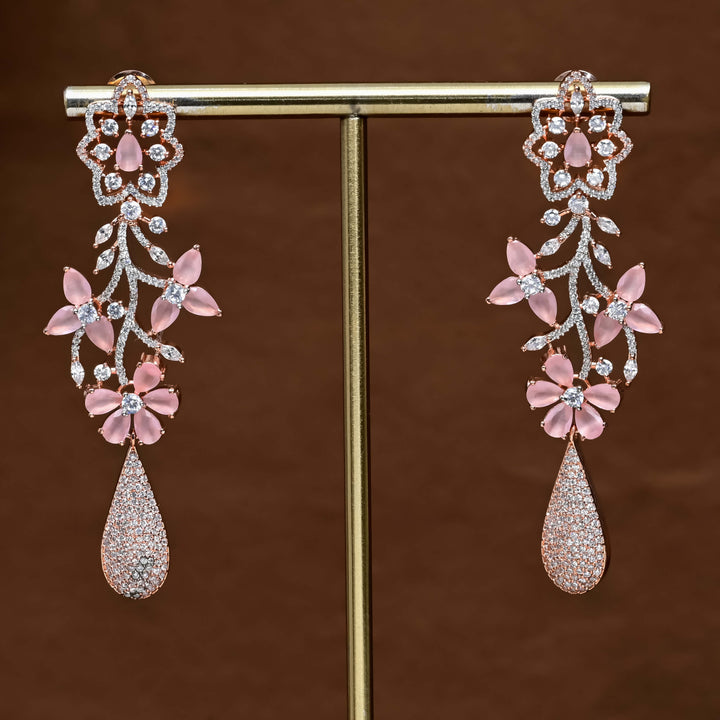 CZ Rose Gold Earrings