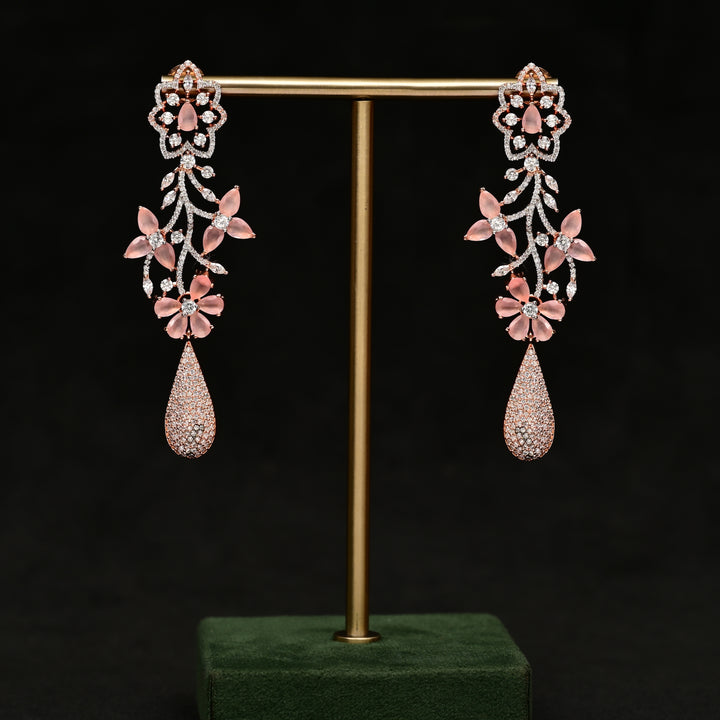 CZ Rose Gold Earrings