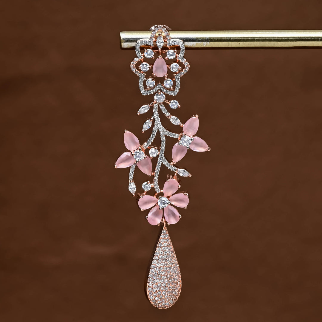 CZ Rose Gold Earrings