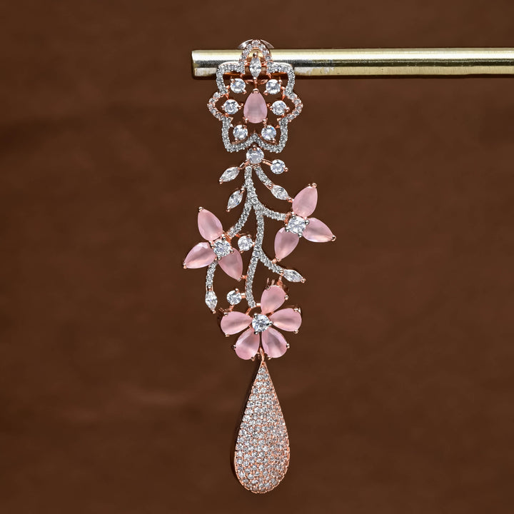 CZ Rose Gold Earrings