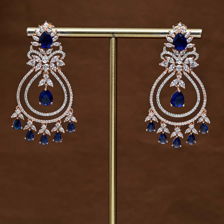 CZ Rose Gold Chandbali