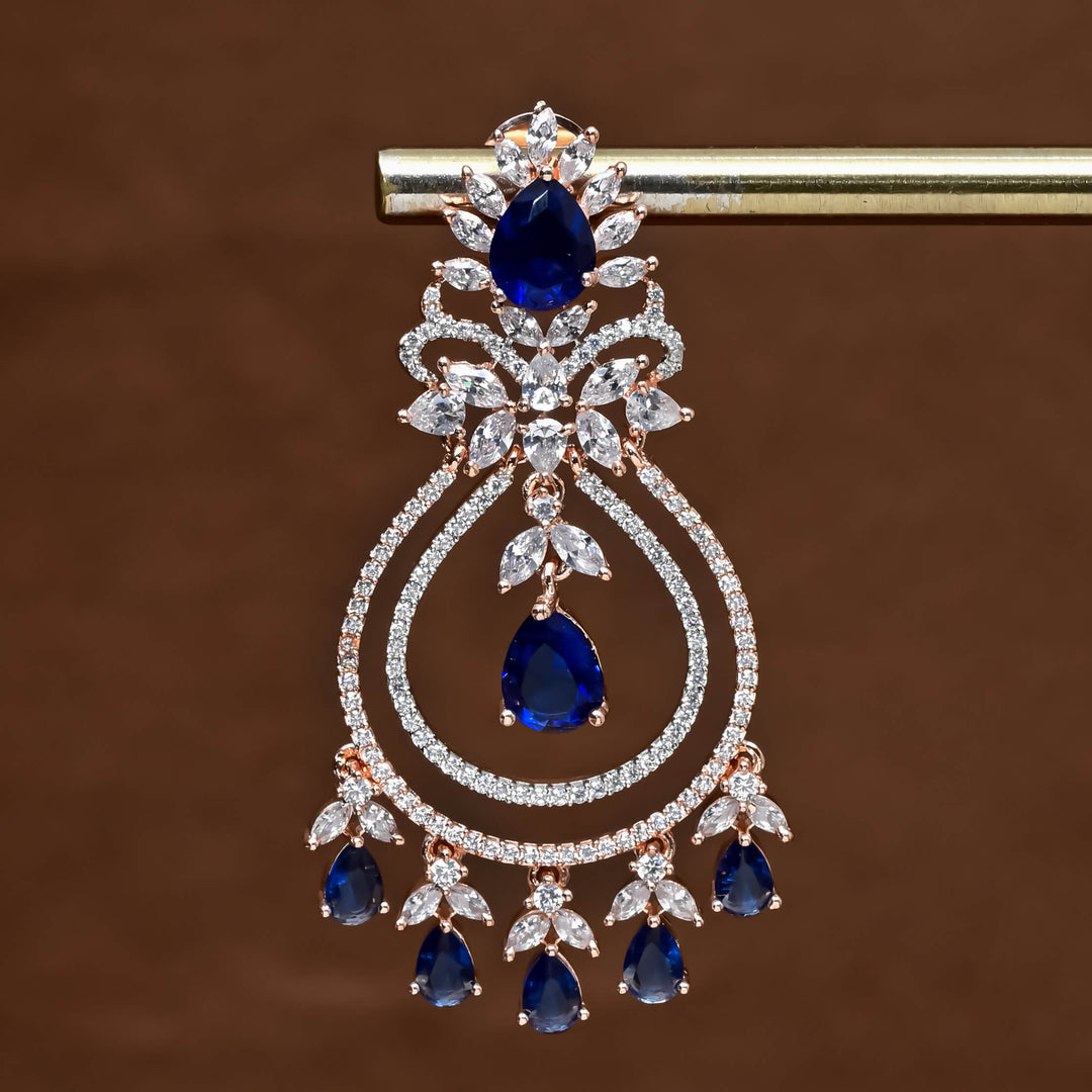 CZ Rose Gold Chandbali
