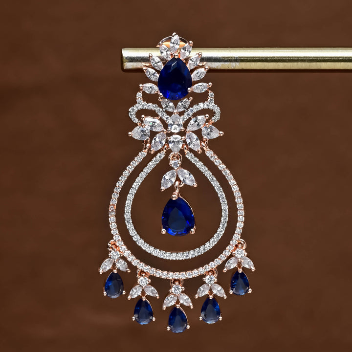 CZ Rose Gold Chandbali