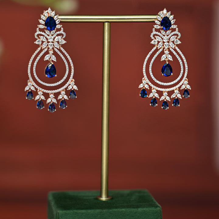CZ Rose Gold Chandbali
