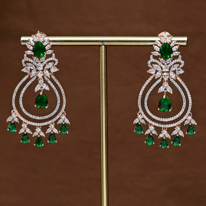 CZ Rose Gold Earrings