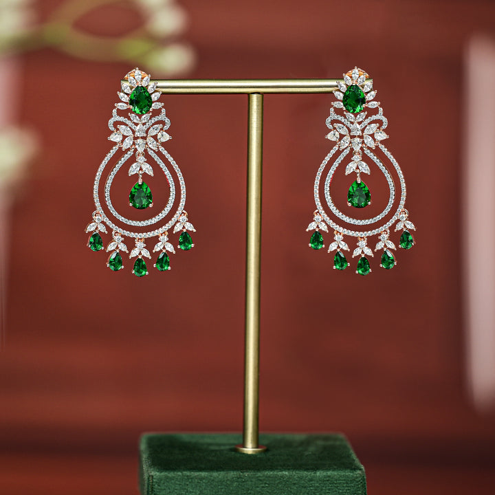 CZ Rose Gold Earrings