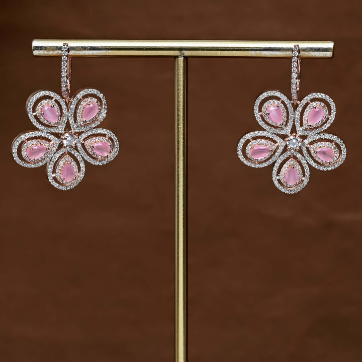 CZ Rose Gold Earrings