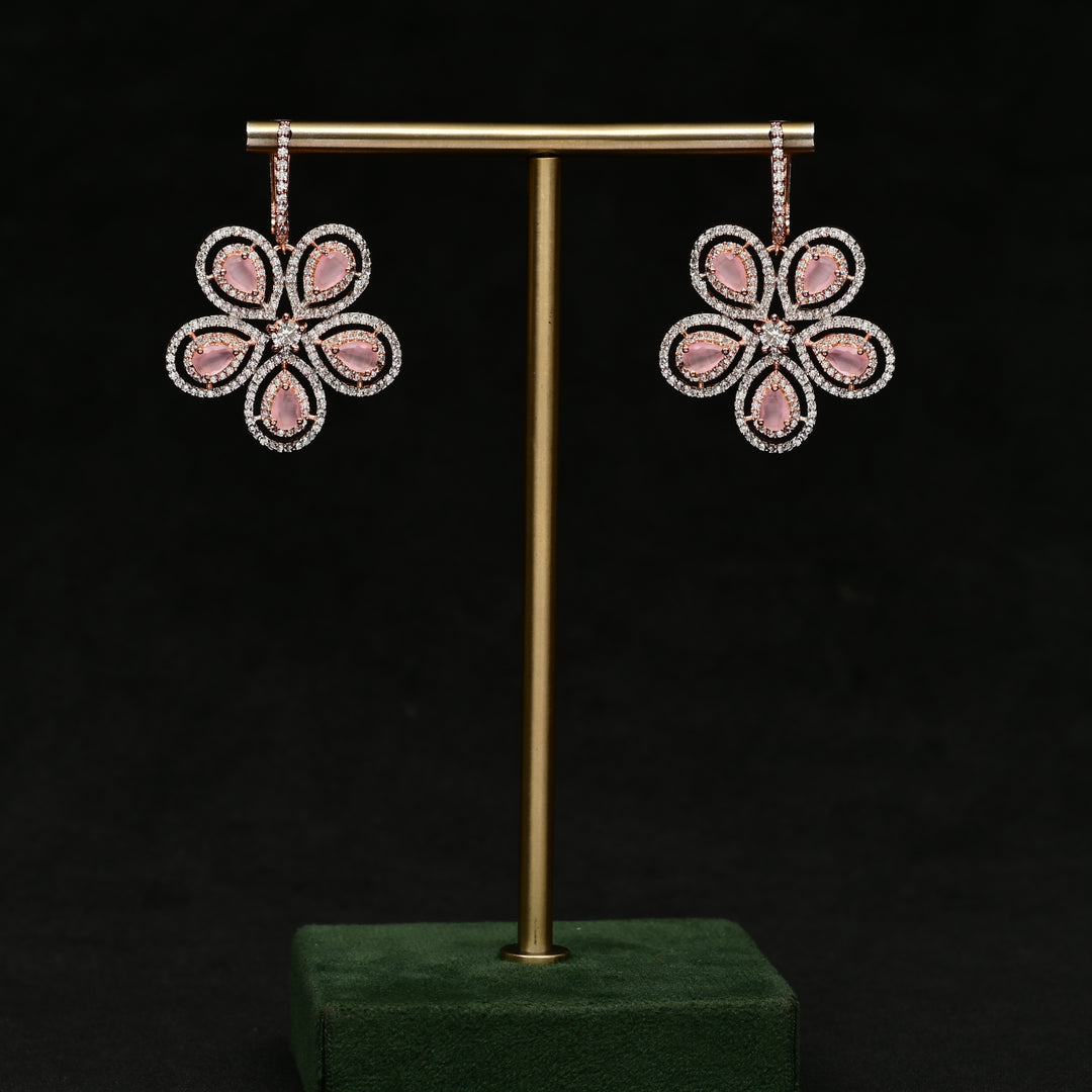CZ Rose Gold Earrings