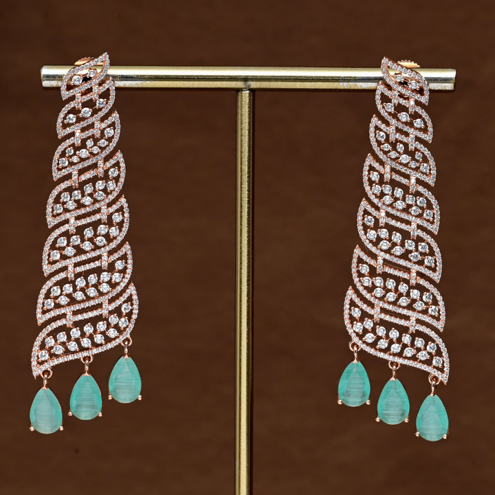CZ Rose Gold Earrings