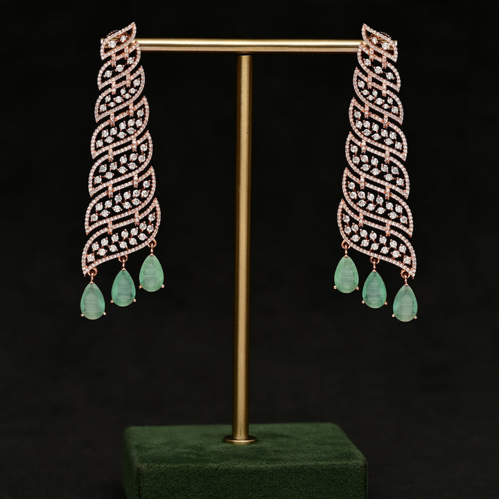 CZ Rose Gold Earrings