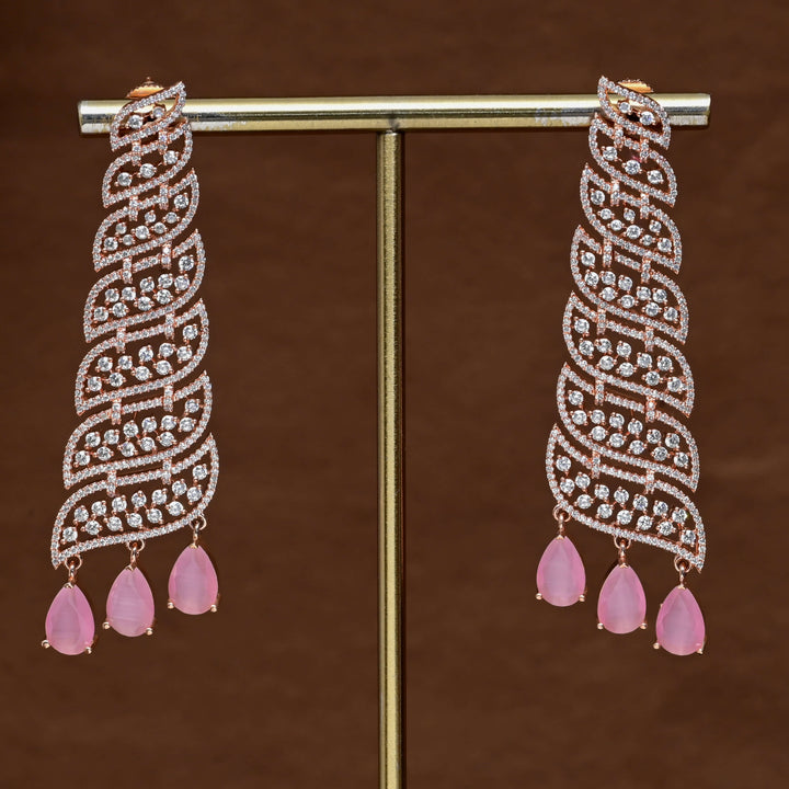 CZ Rose Gold Earrings