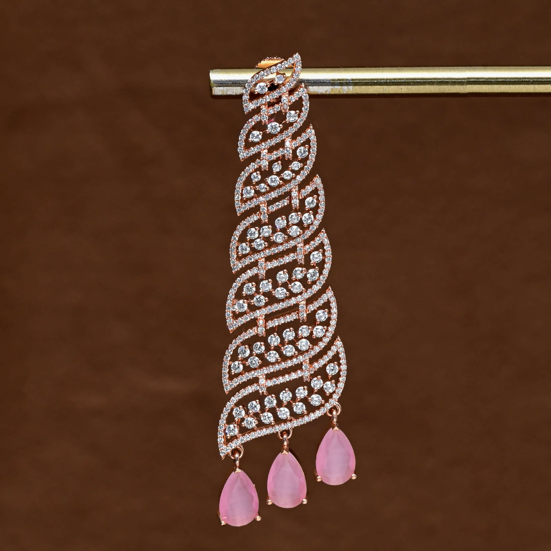 CZ Rose Gold Earrings