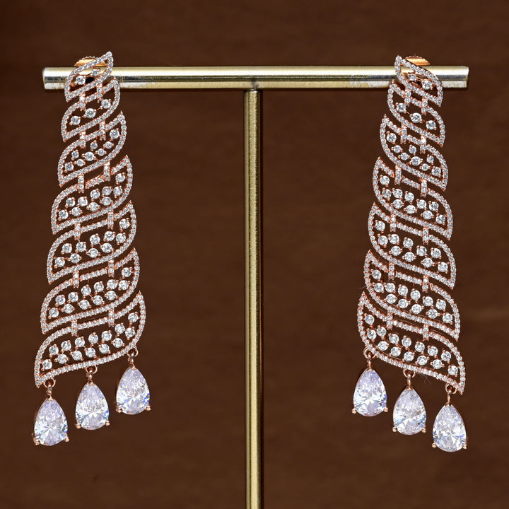 CZ Rose Gold Earrings