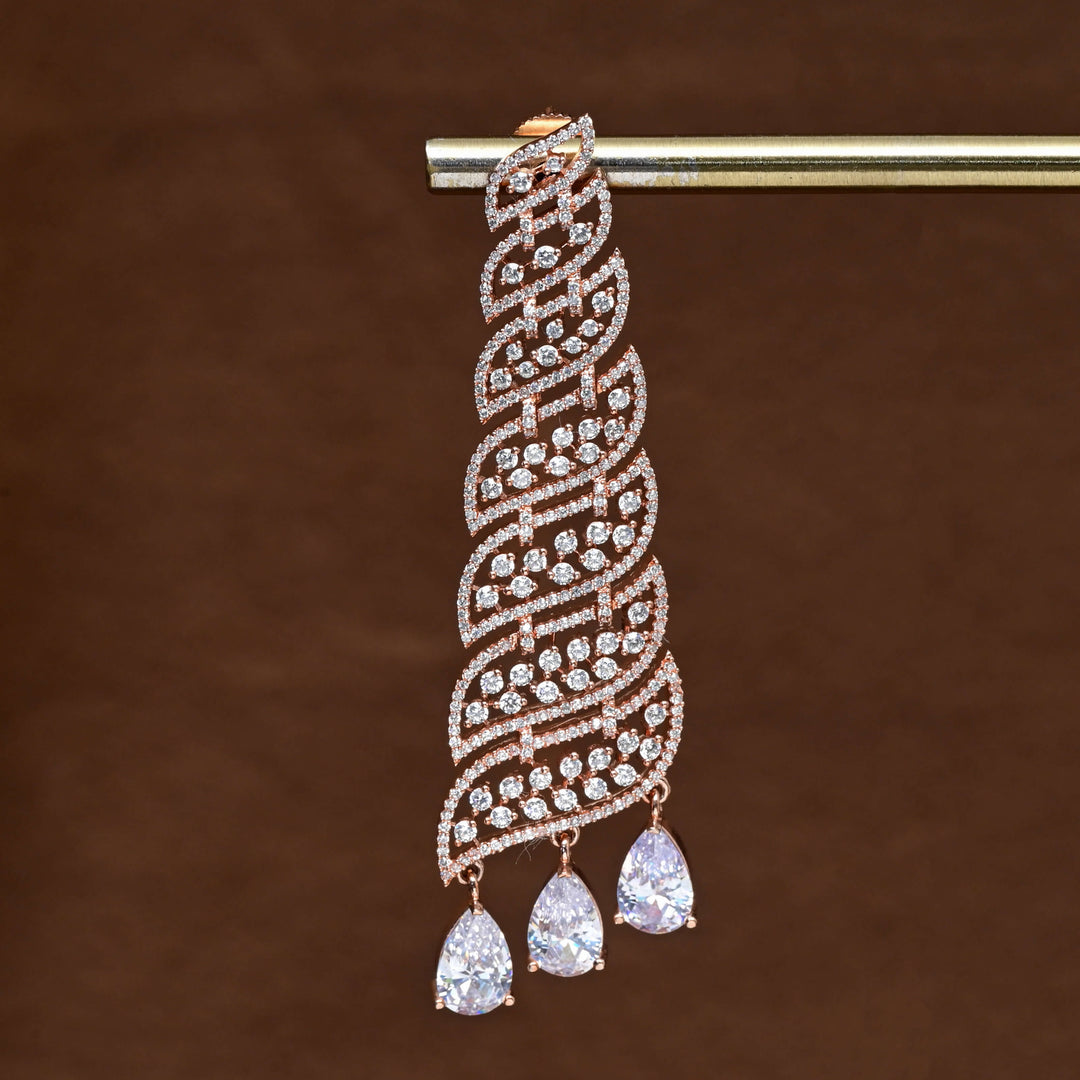 CZ Rose Gold Earrings