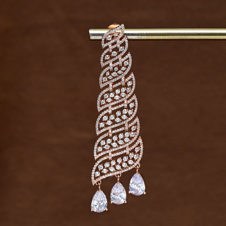 CZ Rose Gold Earrings