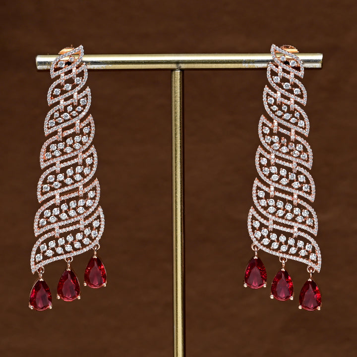 CZ Rose Gold Earrings
