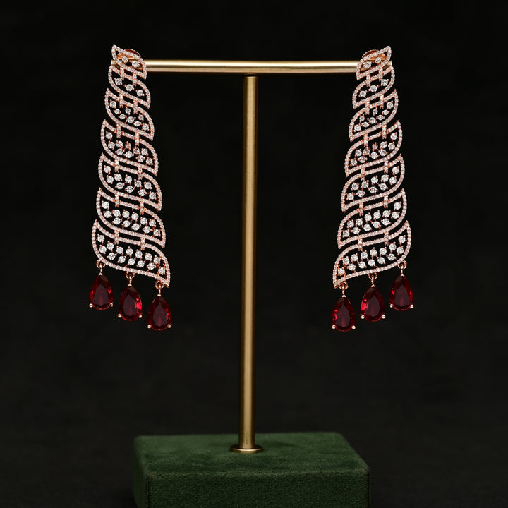 CZ Rose Gold Earrings