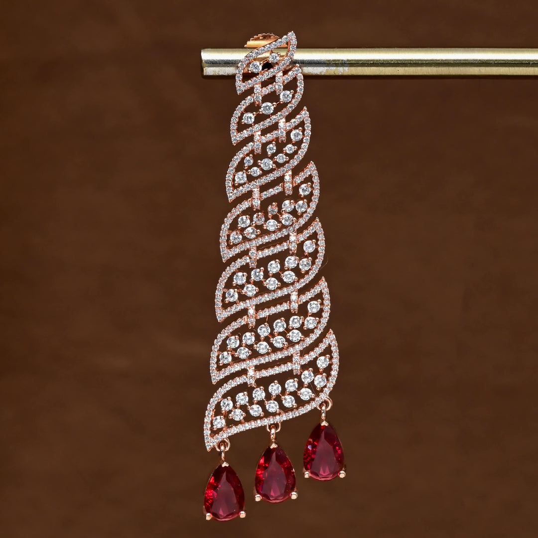 CZ Rose Gold Earrings
