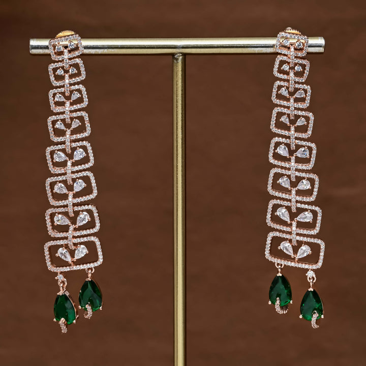 CZ Rose Gold Earrings