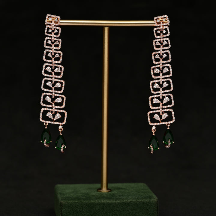 CZ Rose Gold Earrings