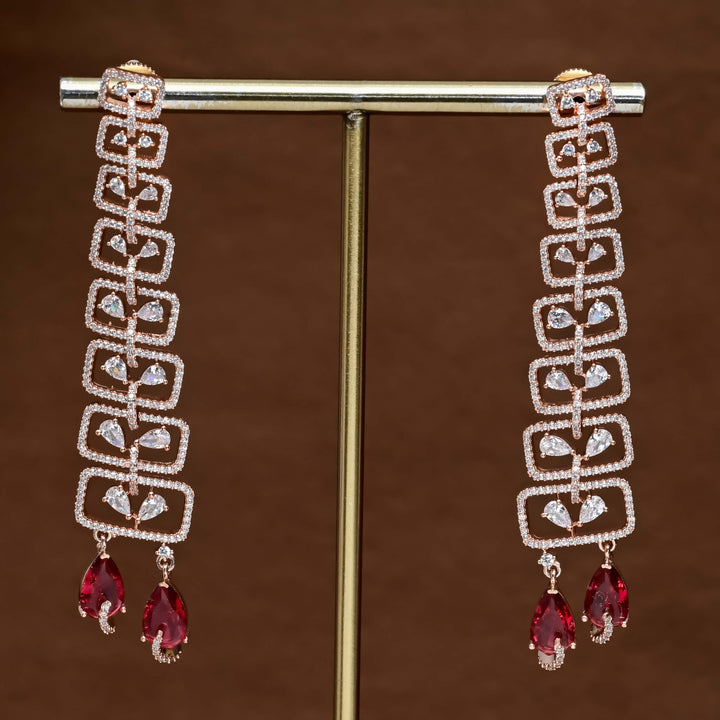 CZ Rose Gold Earrings