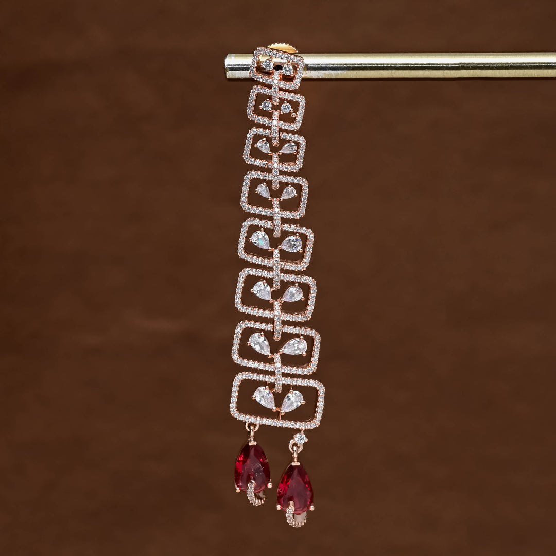 CZ Rose Gold Earrings