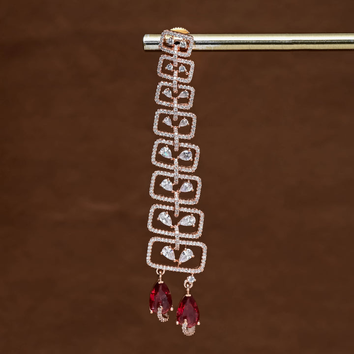 CZ Rose Gold Earrings
