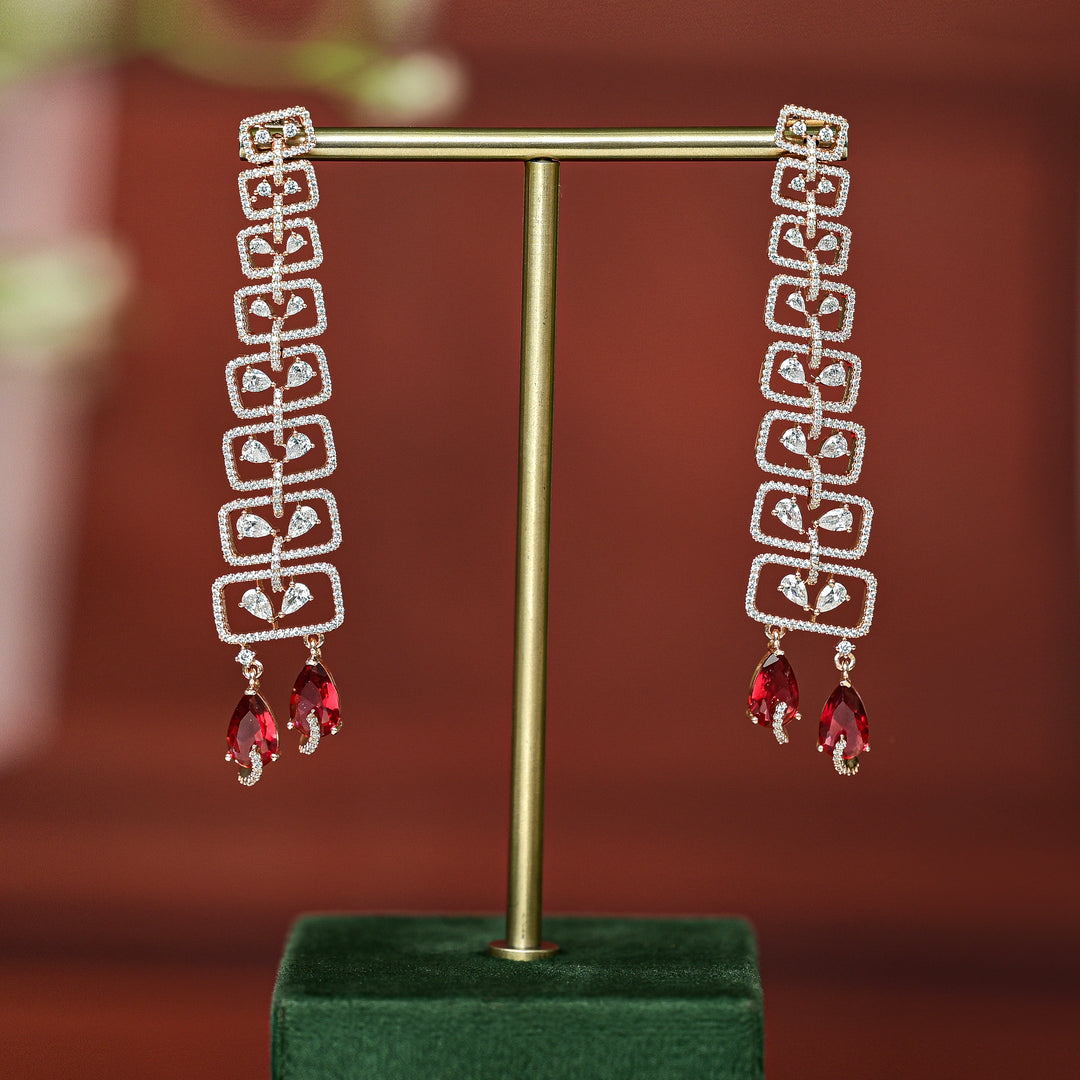 CZ Rose Gold Earrings