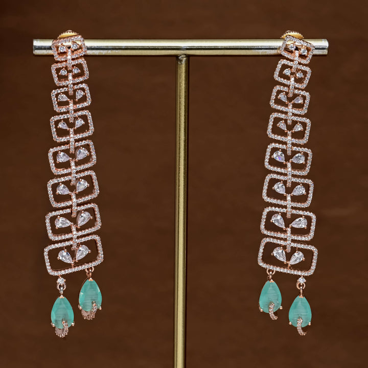 CZ Rose Gold Earrings
