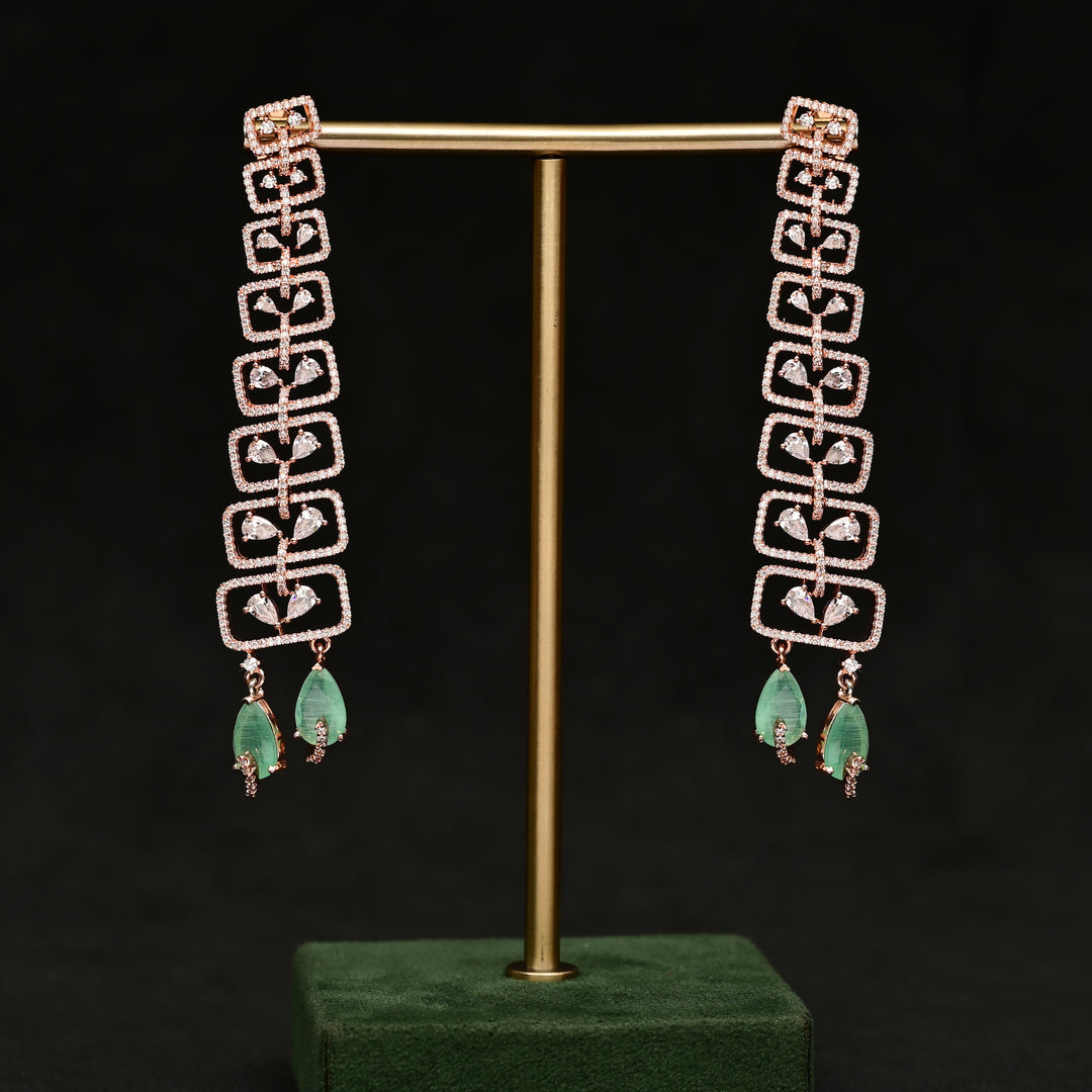 CZ Rose Gold Earrings