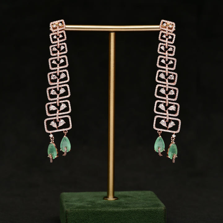 CZ Rose Gold Earrings