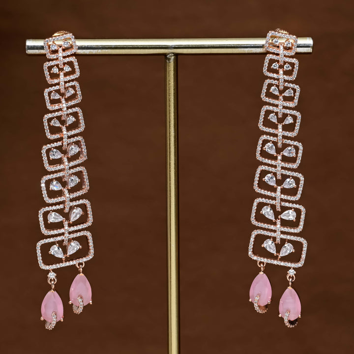 CZ Rose Gold Earrings