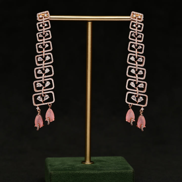CZ Rose Gold Earrings