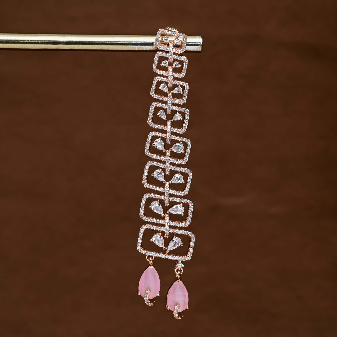 CZ Rose Gold Earrings