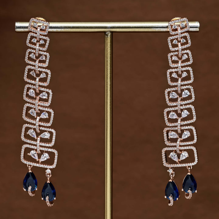 CZ Rose Gold Earrings