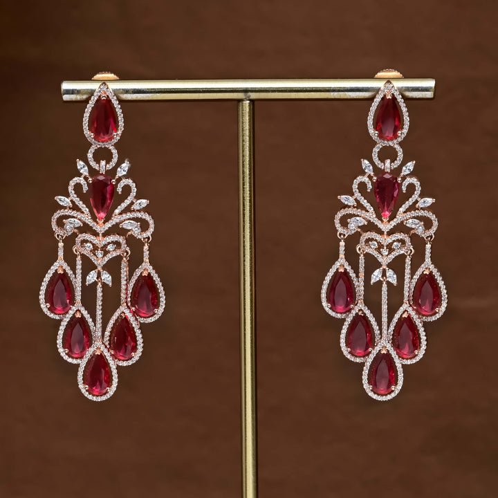 CZ Rose Gold Earrings
