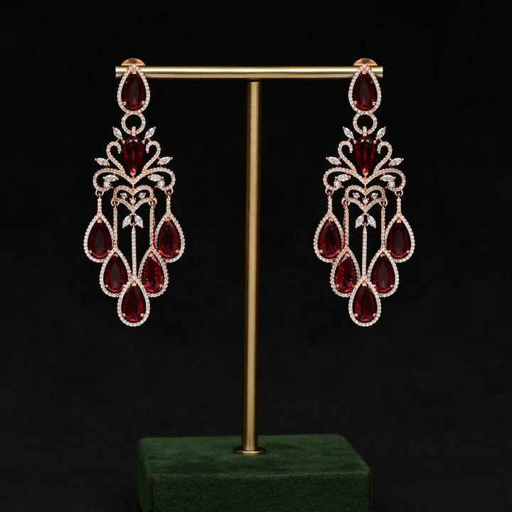 CZ Rose Gold Earrings