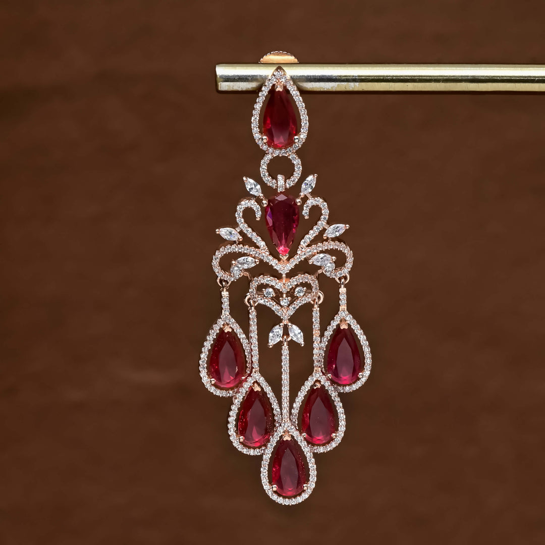 CZ Rose Gold Earrings