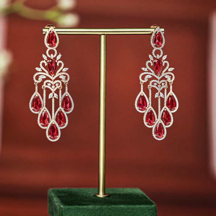 CZ Rose Gold Earrings