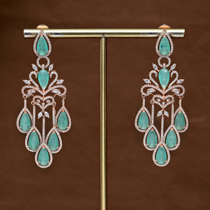 CZ Rose Gold Earrings