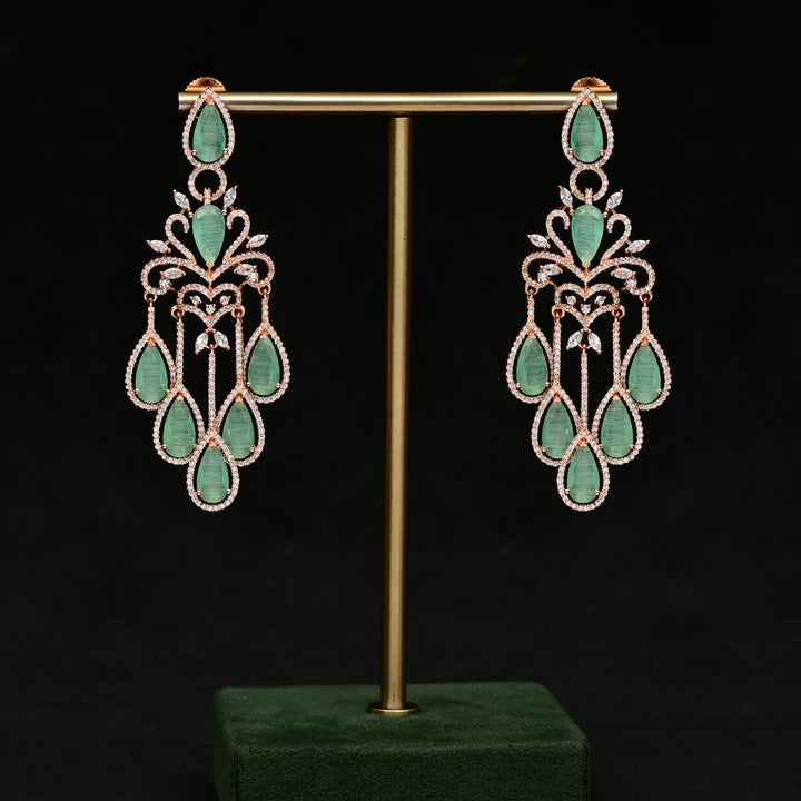 CZ Rose Gold Earrings