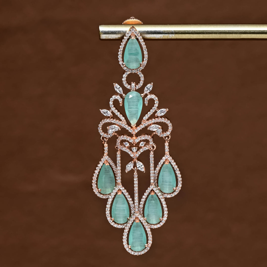 CZ Rose Gold Earrings