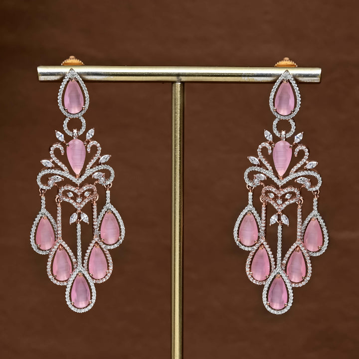 CZ Rose Gold Earrings